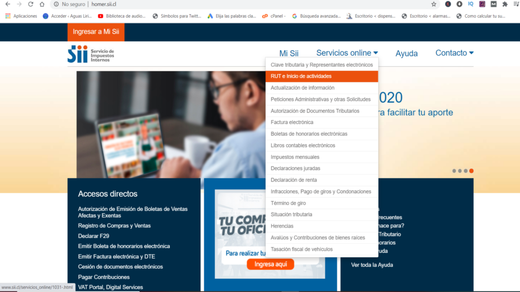 ingresa al sitio sii
